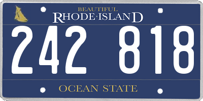 RI license plate 242818