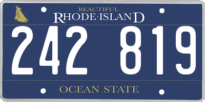 RI license plate 242819