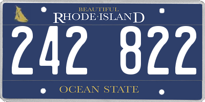 RI license plate 242822