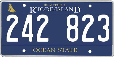 RI license plate 242823
