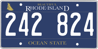 RI license plate 242824