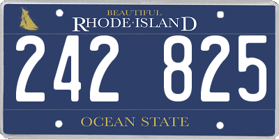 RI license plate 242825