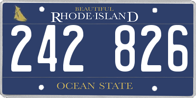 RI license plate 242826