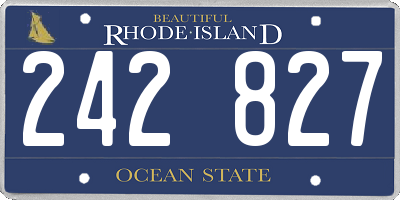RI license plate 242827