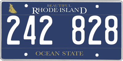 RI license plate 242828
