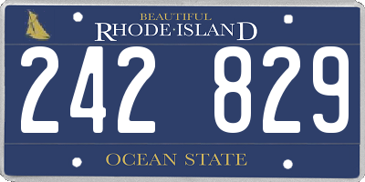 RI license plate 242829