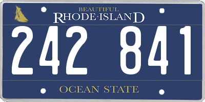 RI license plate 242841
