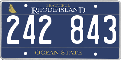 RI license plate 242843