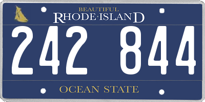 RI license plate 242844