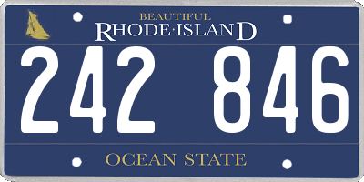 RI license plate 242846