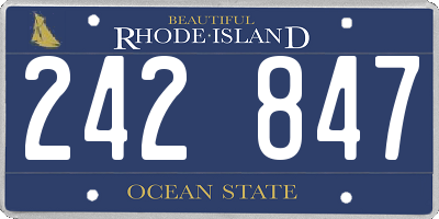 RI license plate 242847