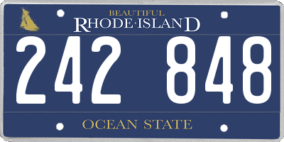 RI license plate 242848
