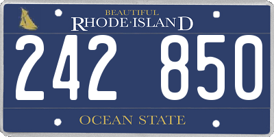 RI license plate 242850
