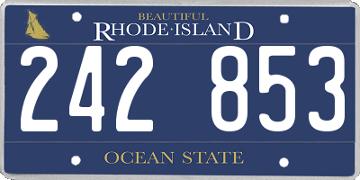 RI license plate 242853