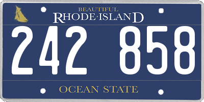 RI license plate 242858