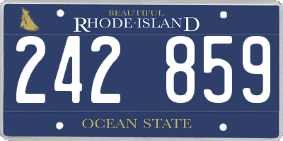 RI license plate 242859