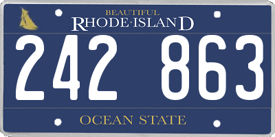 RI license plate 242863