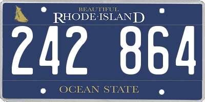 RI license plate 242864