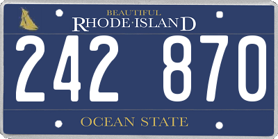 RI license plate 242870