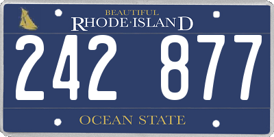 RI license plate 242877