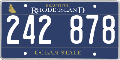 RI license plate 242878