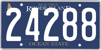 RI license plate 24288