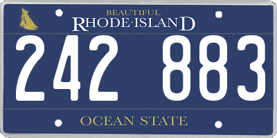 RI license plate 242883
