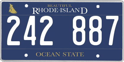 RI license plate 242887