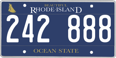 RI license plate 242888