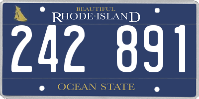 RI license plate 242891