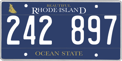 RI license plate 242897