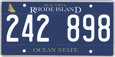 RI license plate 242898