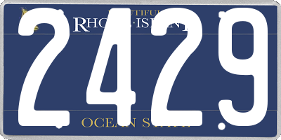 RI license plate 2429