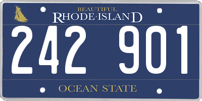 RI license plate 242901