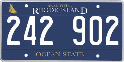 RI license plate 242902