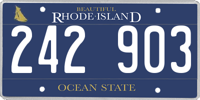RI license plate 242903