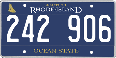 RI license plate 242906