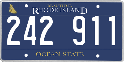 RI license plate 242911