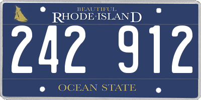 RI license plate 242912