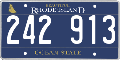 RI license plate 242913