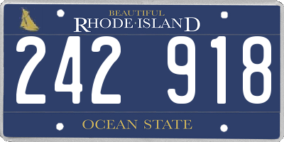 RI license plate 242918