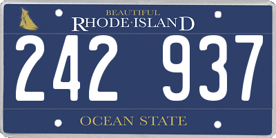 RI license plate 242937