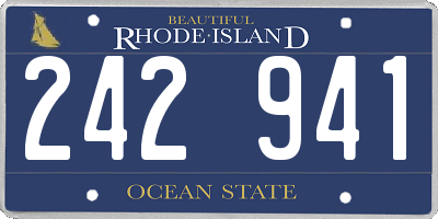 RI license plate 242941