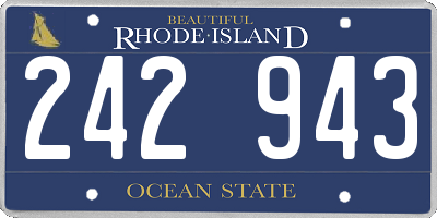 RI license plate 242943