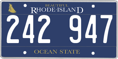 RI license plate 242947