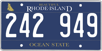 RI license plate 242949