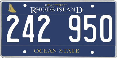 RI license plate 242950