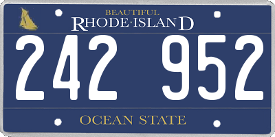 RI license plate 242952