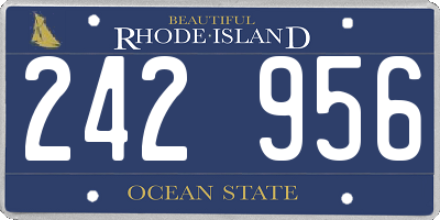 RI license plate 242956