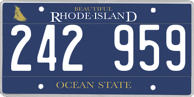 RI license plate 242959